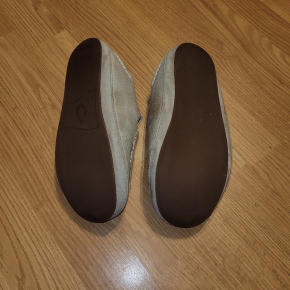 Olikai Womens Genuine Shearling Gray Leather Mule Slippers Loafers Shoes Size 7 - Picture 3 of 7